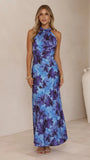 Oralia Maxi Dress Blue Floral