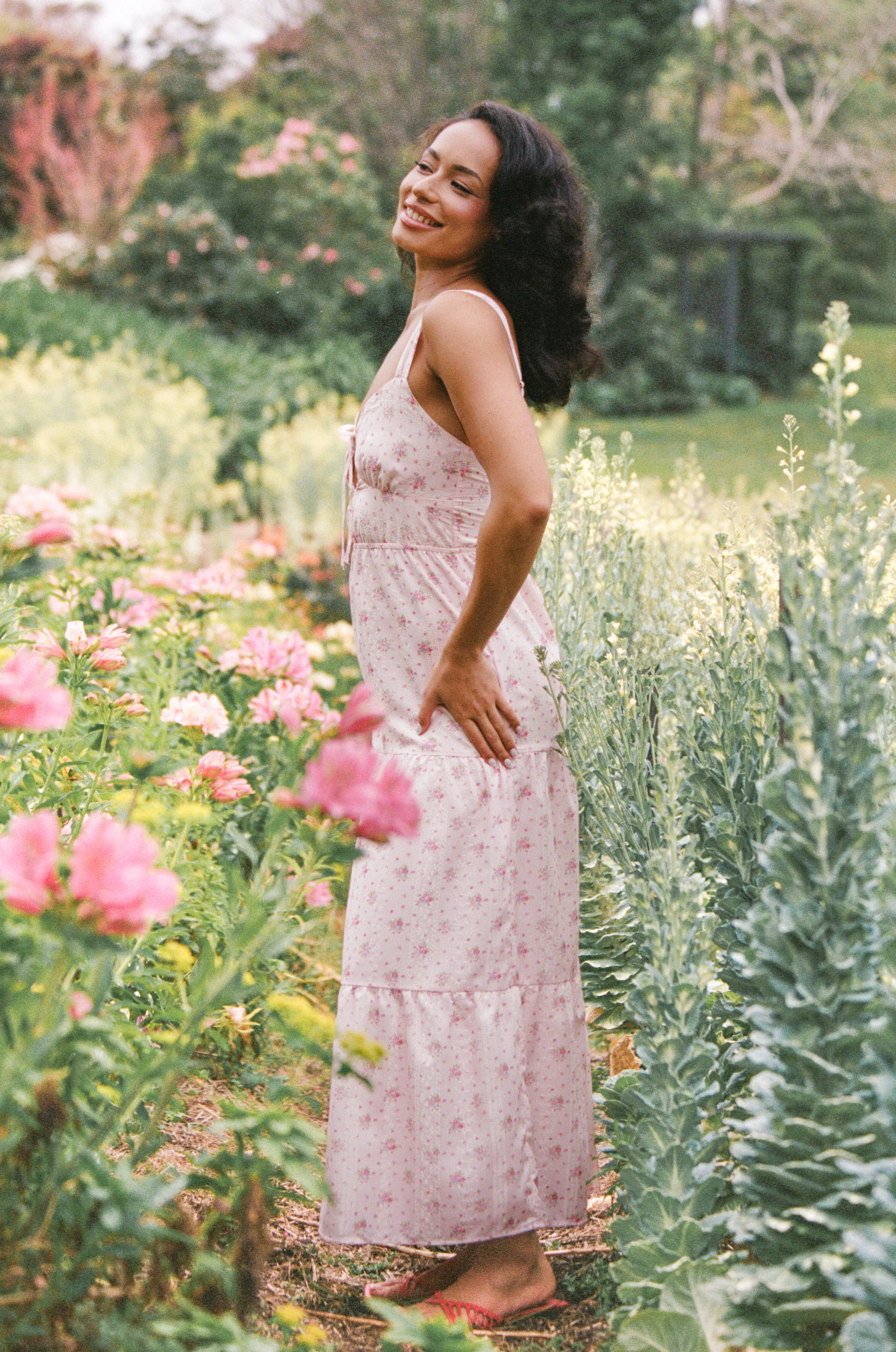 Kendra Maxi Dress Pink Floral