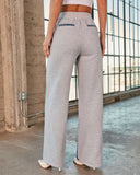 Romanah Rigid Denim Combo Sweatpants
