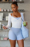 Power Princess Off Shoulder Long Sleeve Top Cream