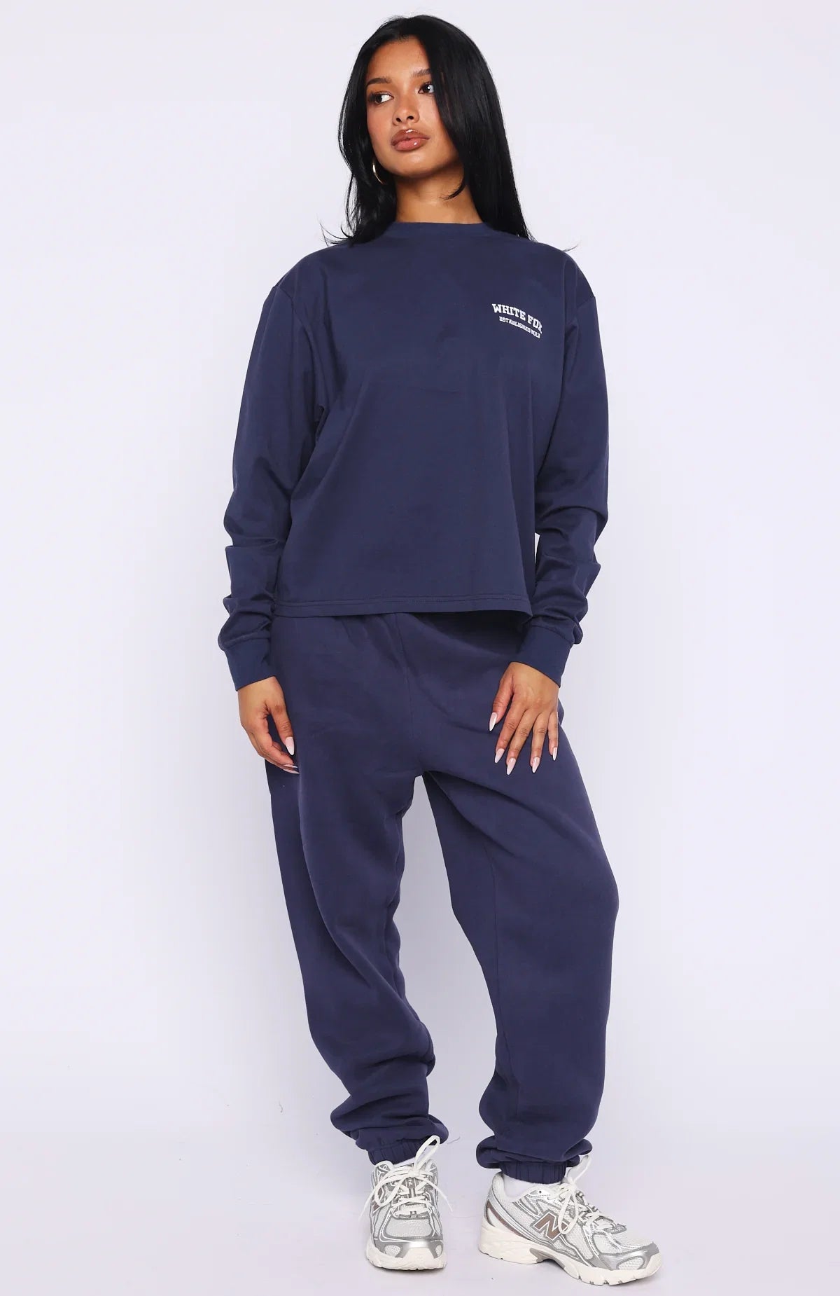 Cant Miss It Long Sleeve Tee Navy
