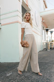 Savanna Striped Pants Apricot