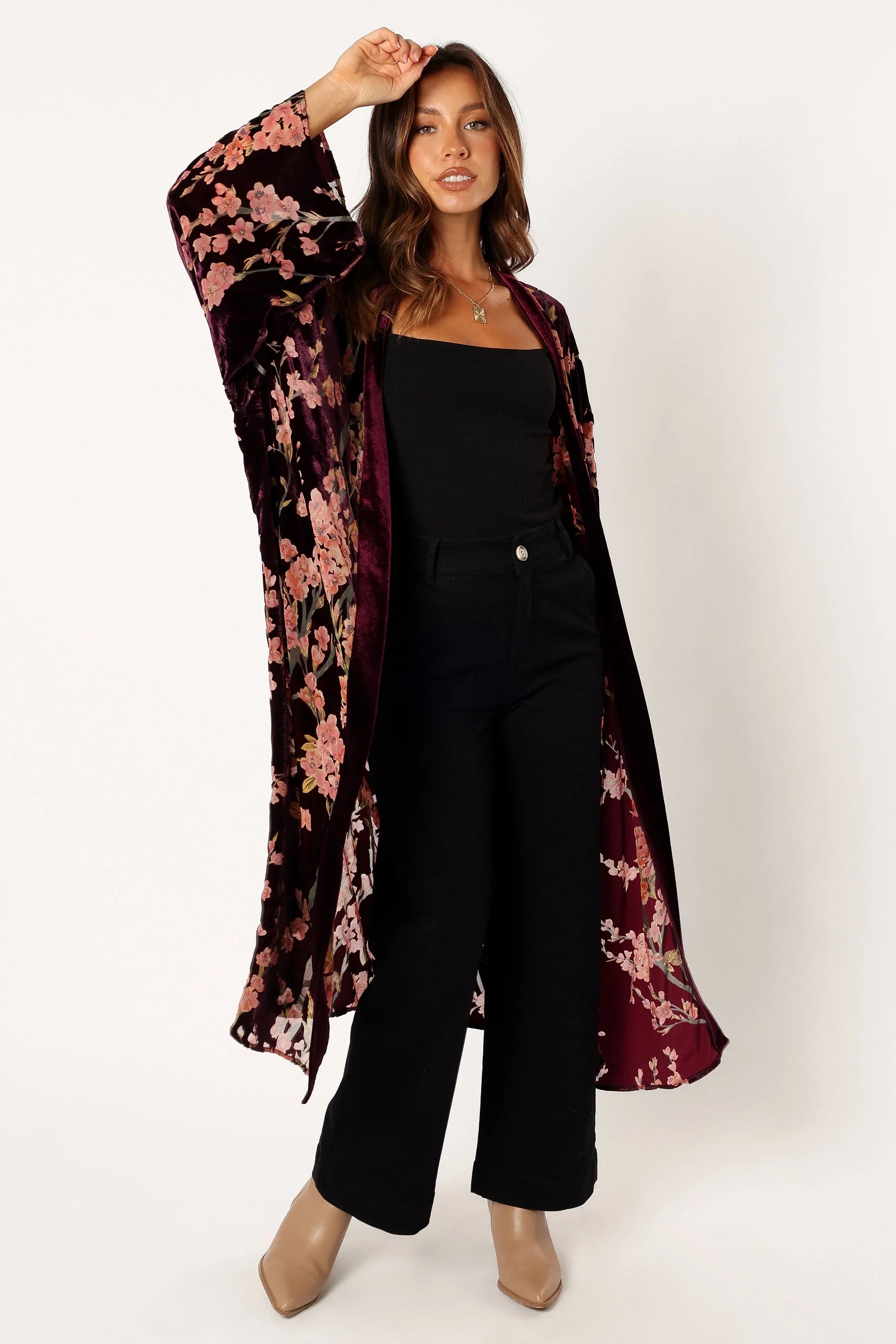 Lennon Velvet Duster Floral