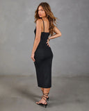Evening Edit Knit Bust Cut Out Midi Dress