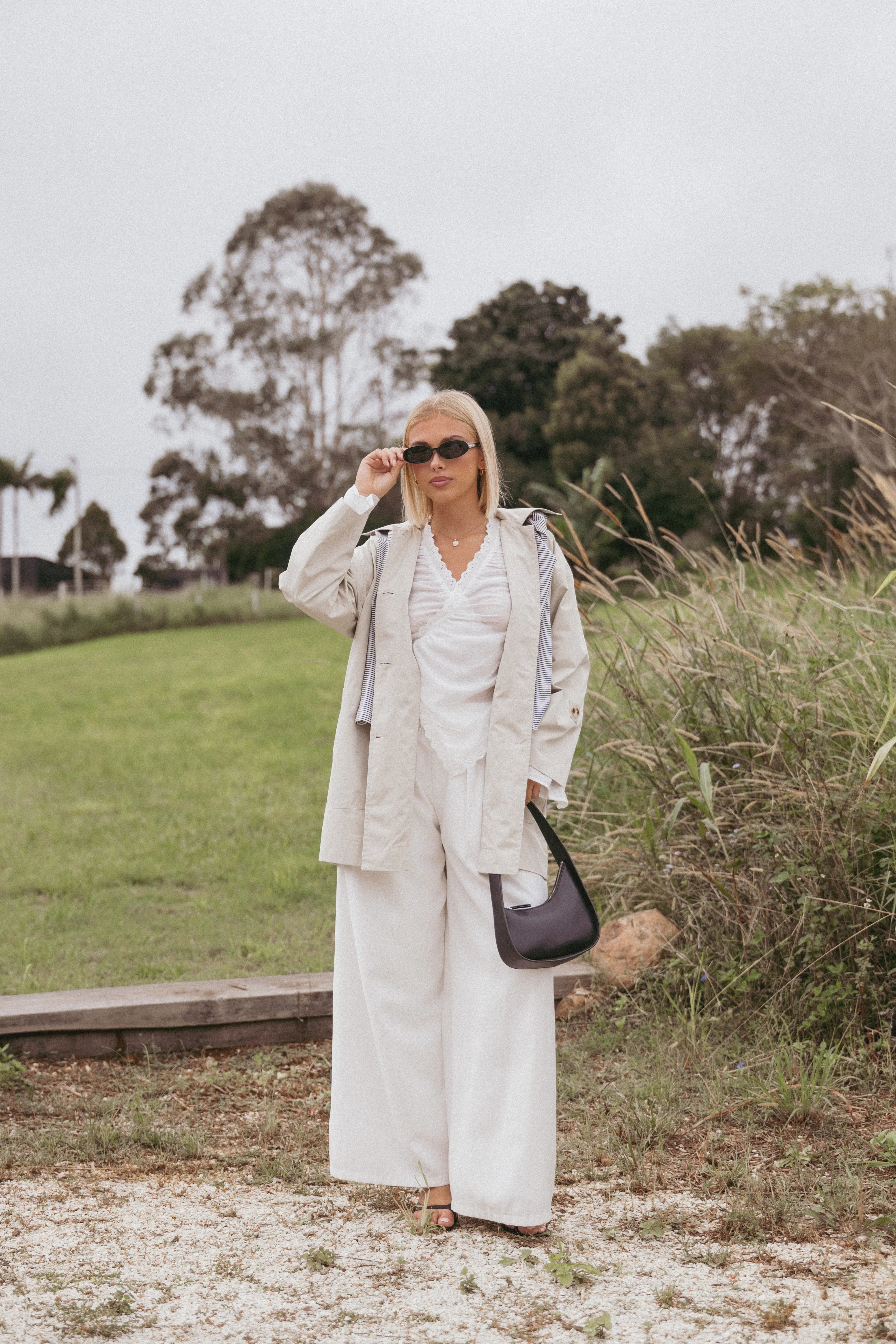 Adira Wrap Blouse White