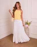 Sweet Social Smocked Halter Neck Top