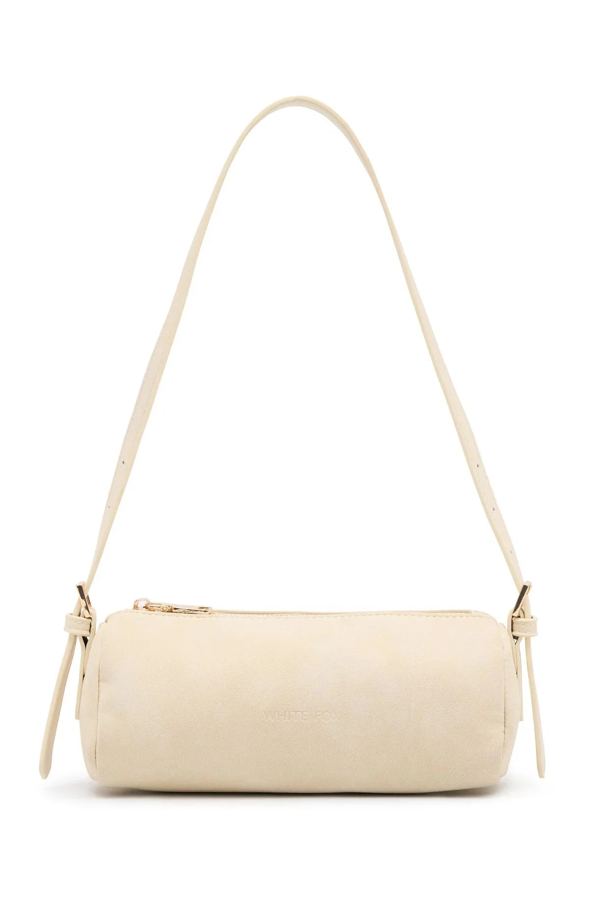 Gannon Shoulder Bag Bone Faux Suede