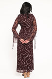 Delta Maxi Dress Plum Polka Dot