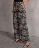 Moment In Time Floral Tapestry High Rise Pants