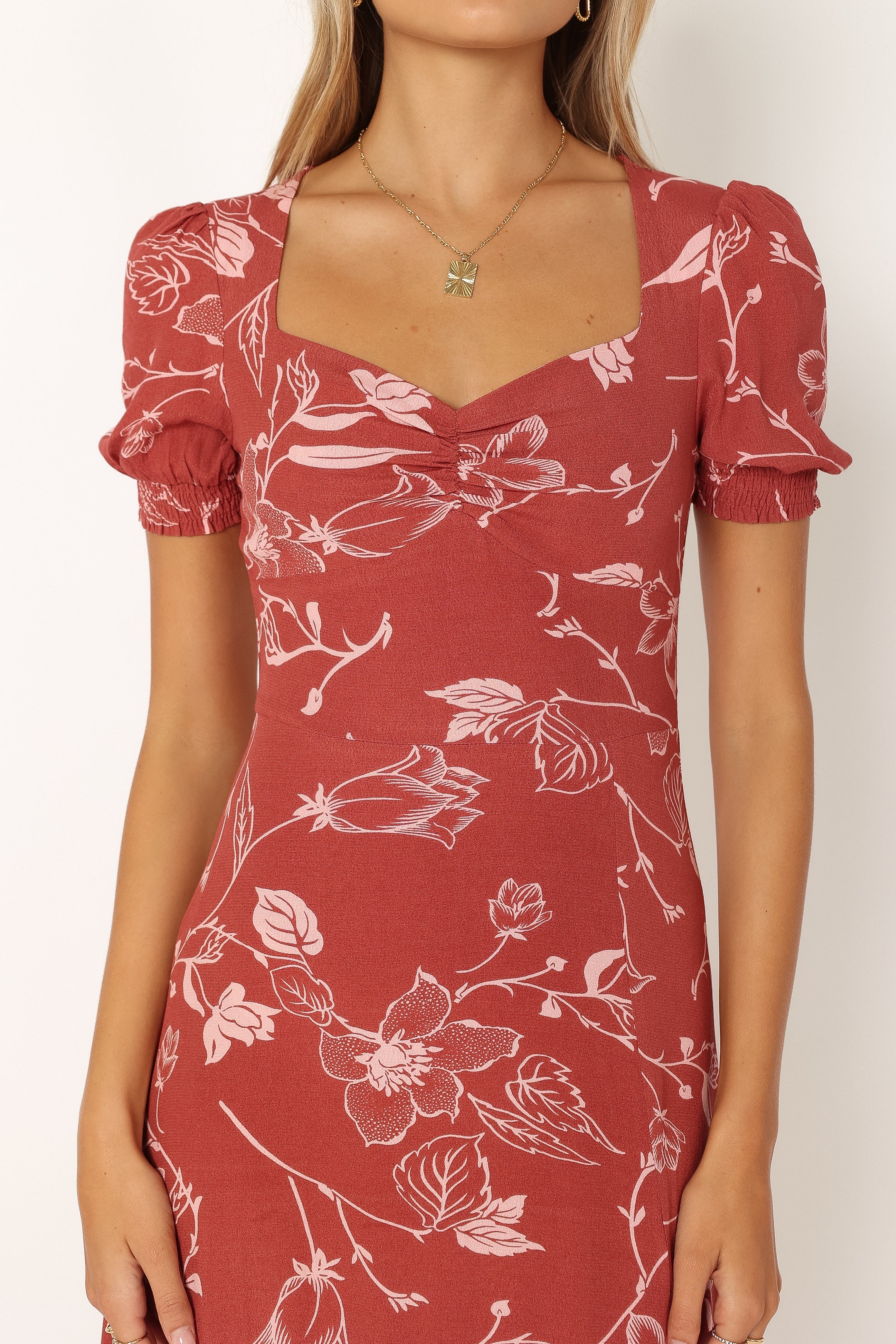 Franklin Maxi Dress Rust Floral
