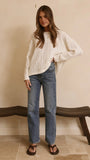 Zana Straight Leg Jeans Mid Blue