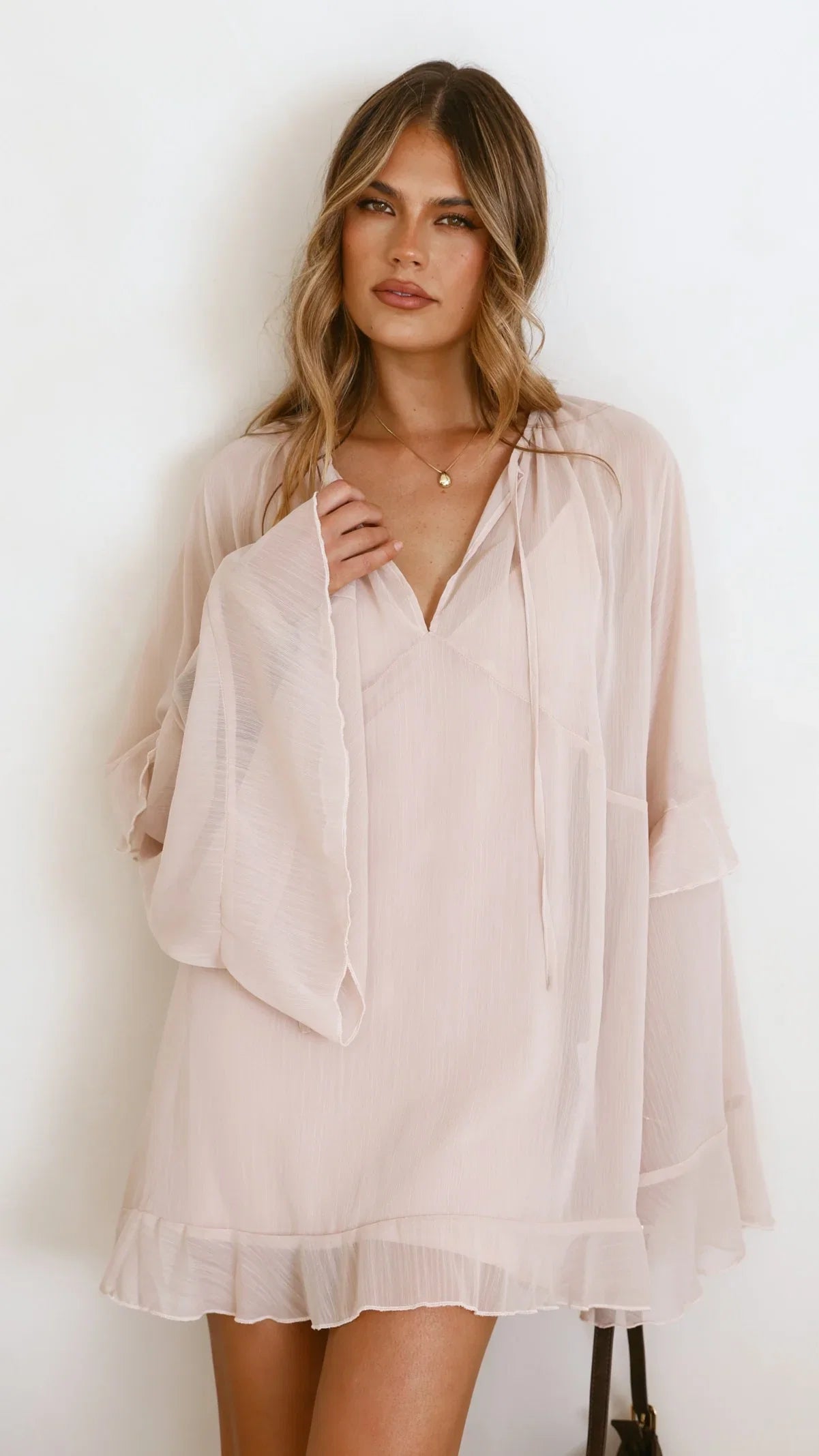 Leera Mini Dress Nude