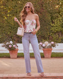 Fiora Floral Corset Peplum Top