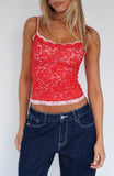 Lots Of Lust Lace Cami Red