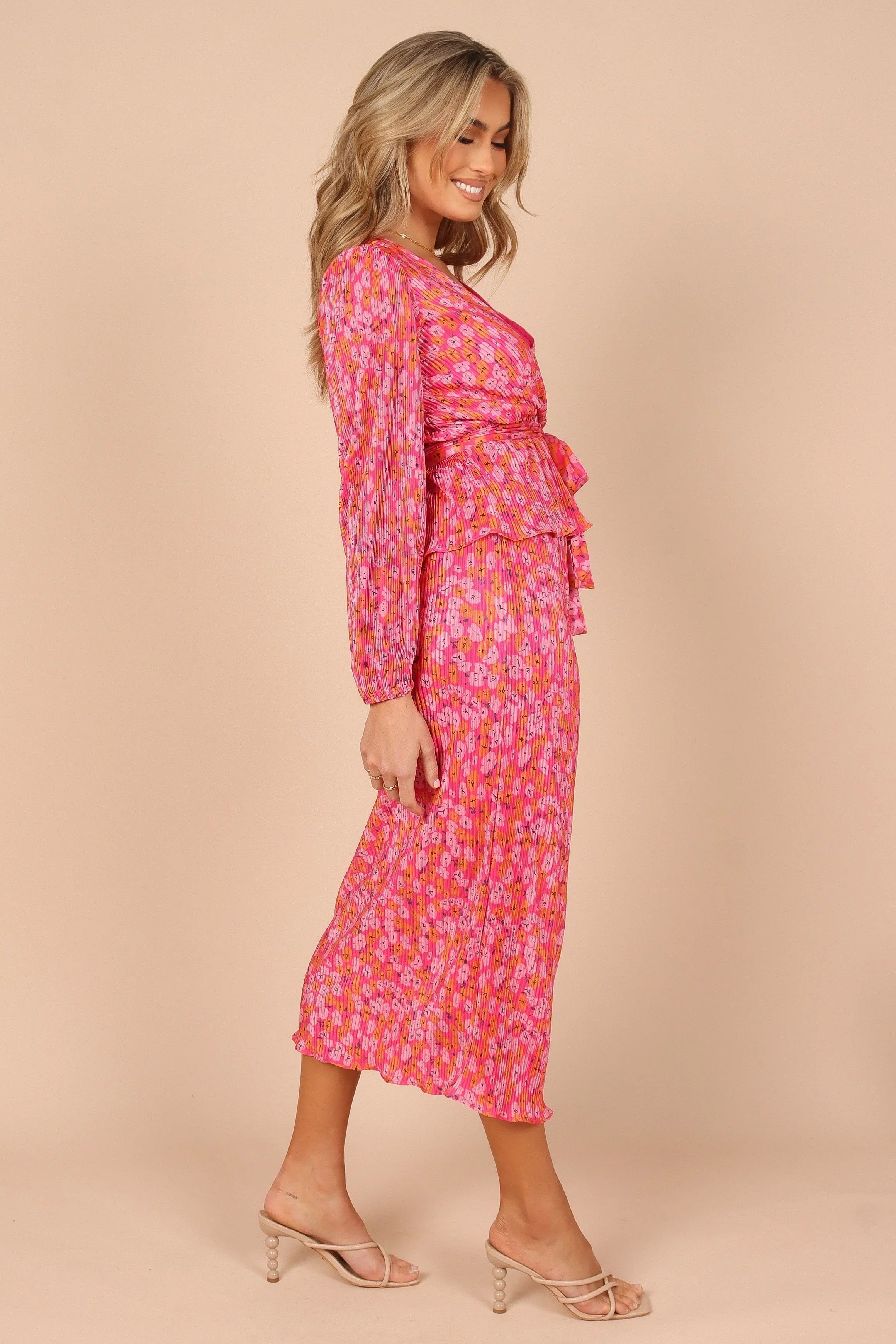 Minelli Pleat Top Hot Pink