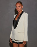 Collette Crepe Colorblock Blazer