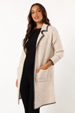 Oaklynn Contrast Stitch Coatigan Oat