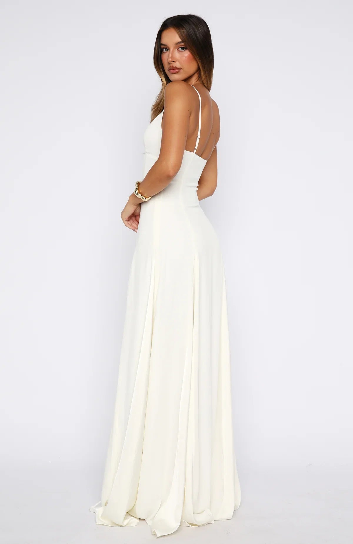 Afterparty Elegance Maxi Dress Off White