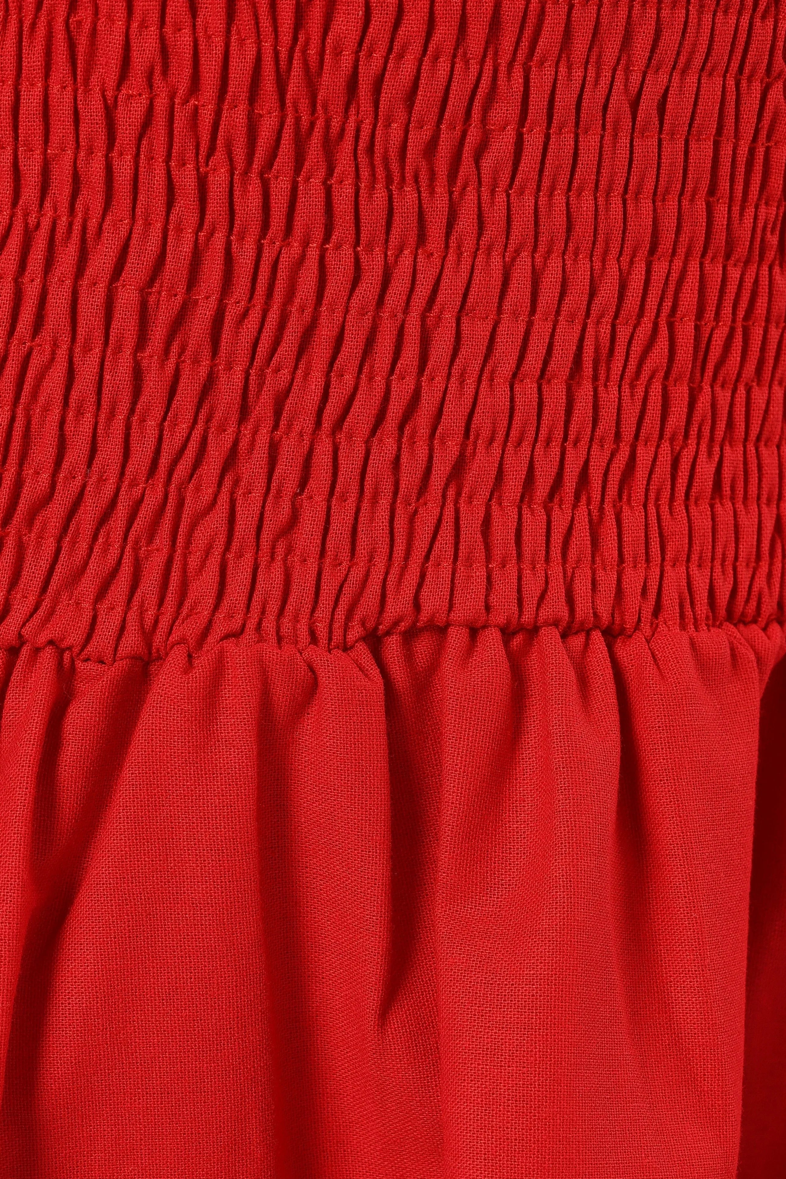 Allison One Shoulder Mini Dress Red