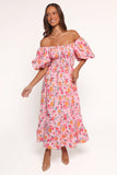 Soliel Midi Dress Pink Floral