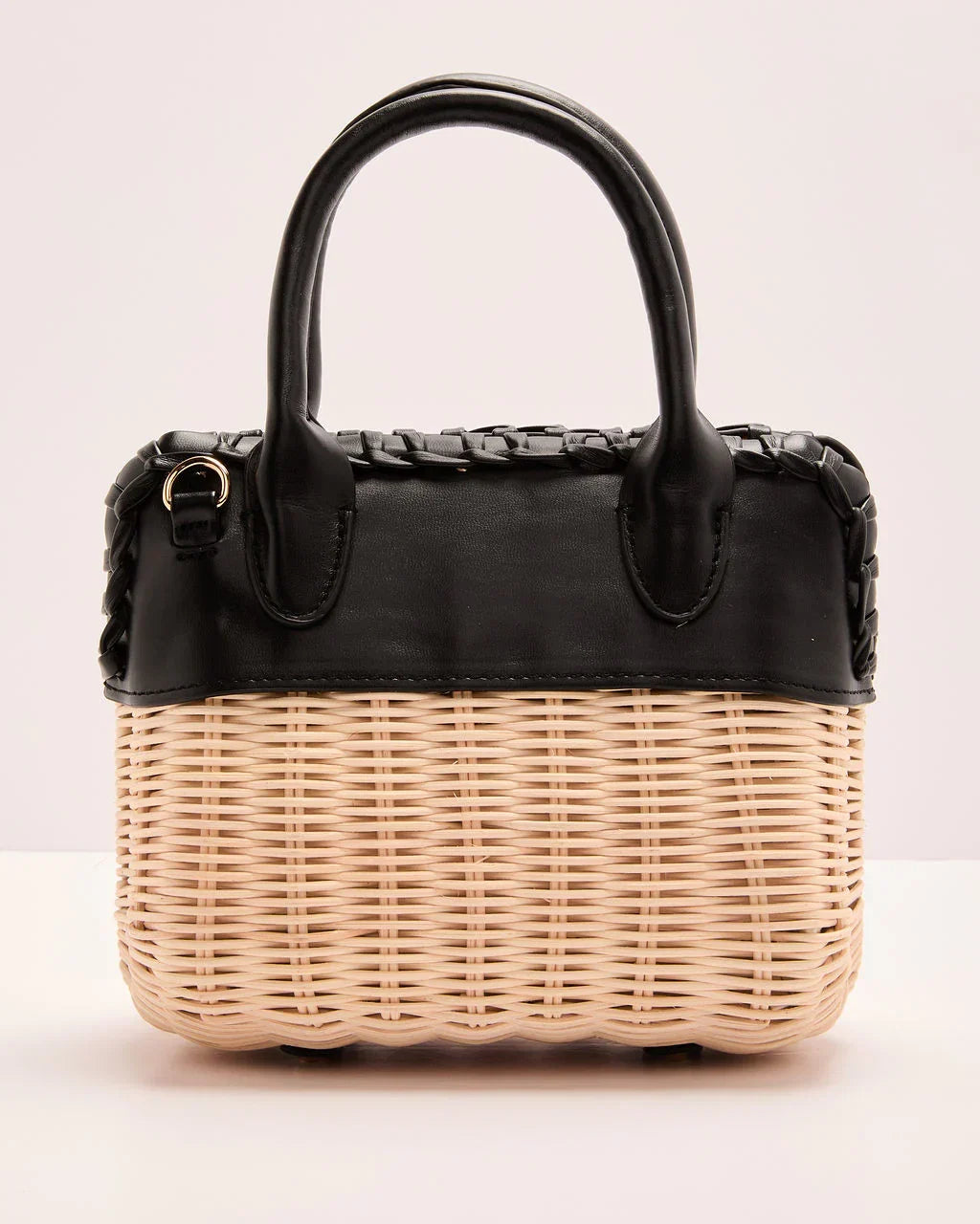 Sunelle Straw Basket Color Block Handbag