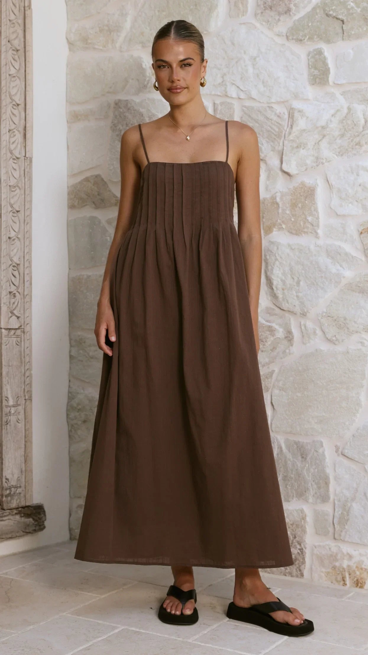 Stayla Maxi Dress Chocolate