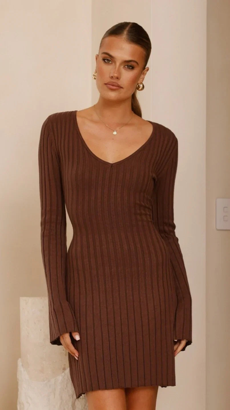 Marcella Mini Dress Chocolate