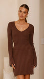 Marcella Mini Dress Chocolate