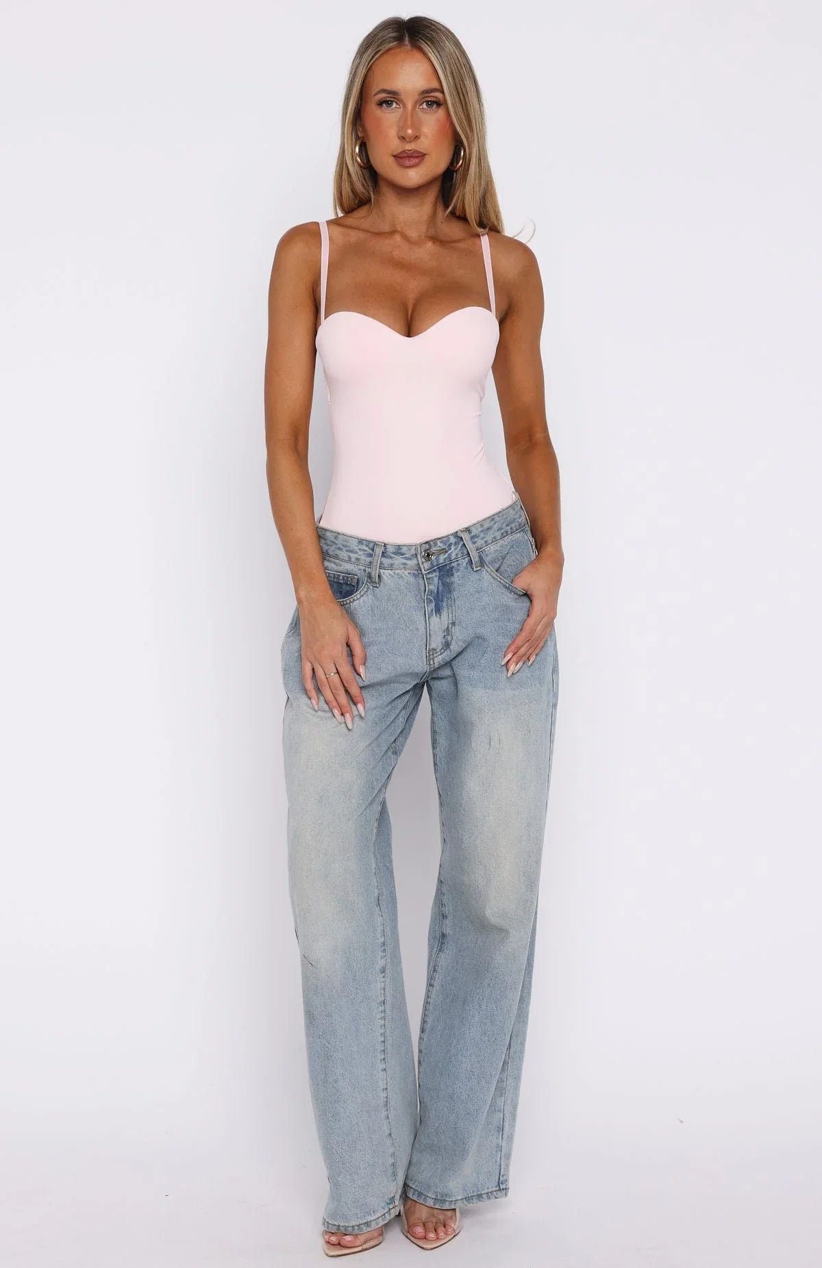 Stuck To You Bodysuit Baby Pink