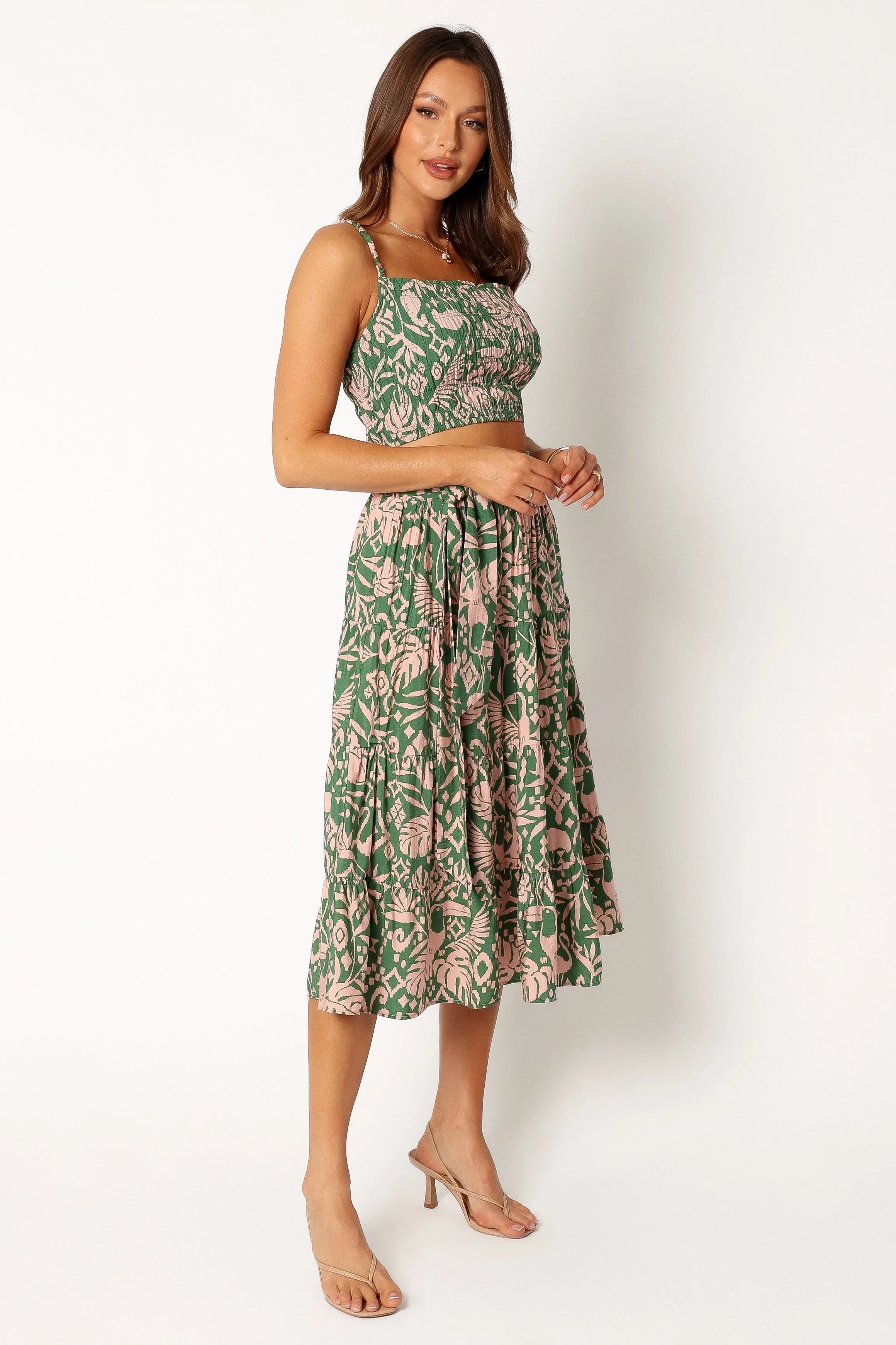 Lani Midi Skirt Green