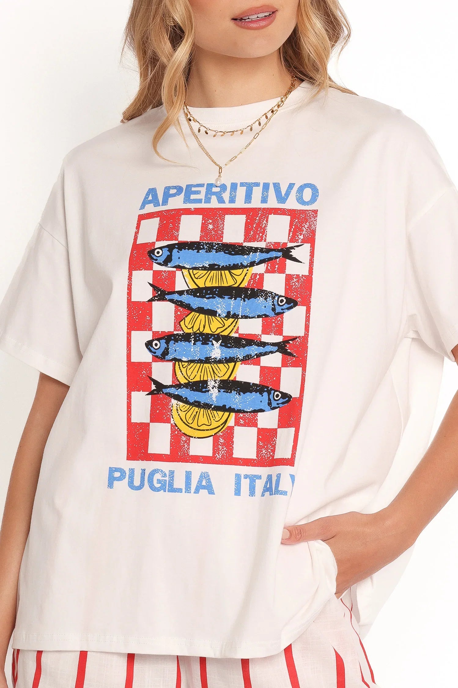 Aperitivo Tee Set White Red Aperitivo