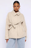 Could Touch Cropped Trench Jacket Sand