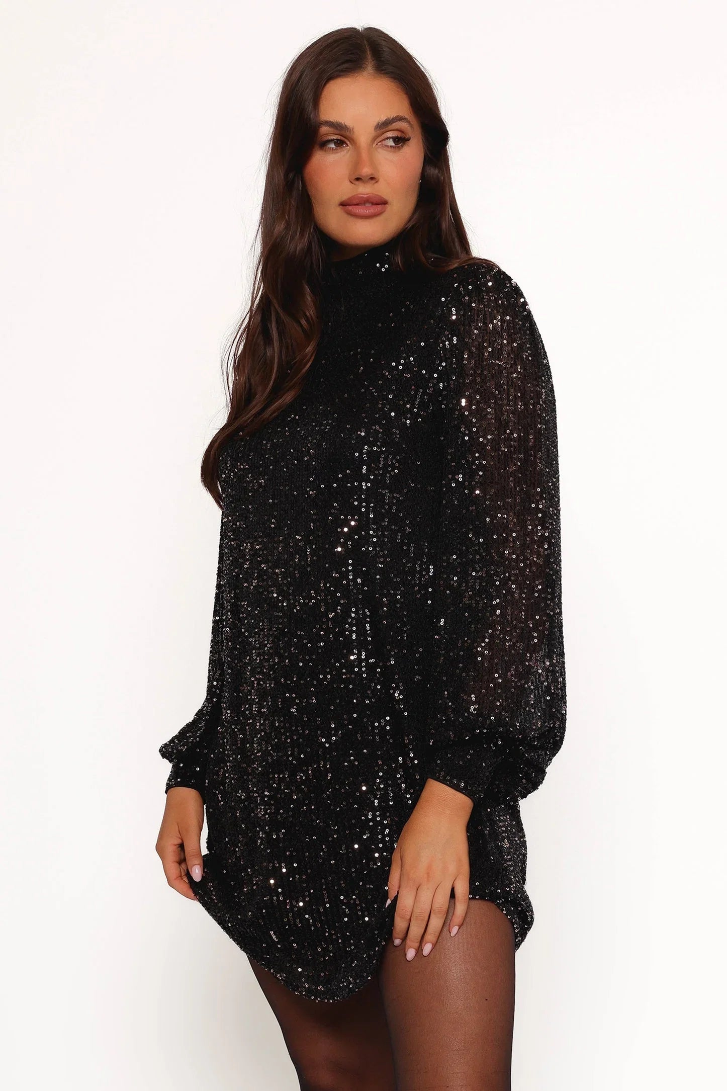 Springfield Mini Dress Black Gold