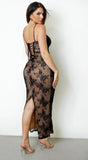 Obsidian Lace Maxi Dress Black