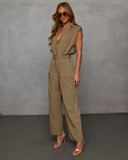 Kason Fitted Waist Utility Jumpsuit