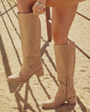 Maple Butter Faux Leather Knee High Riding Boot