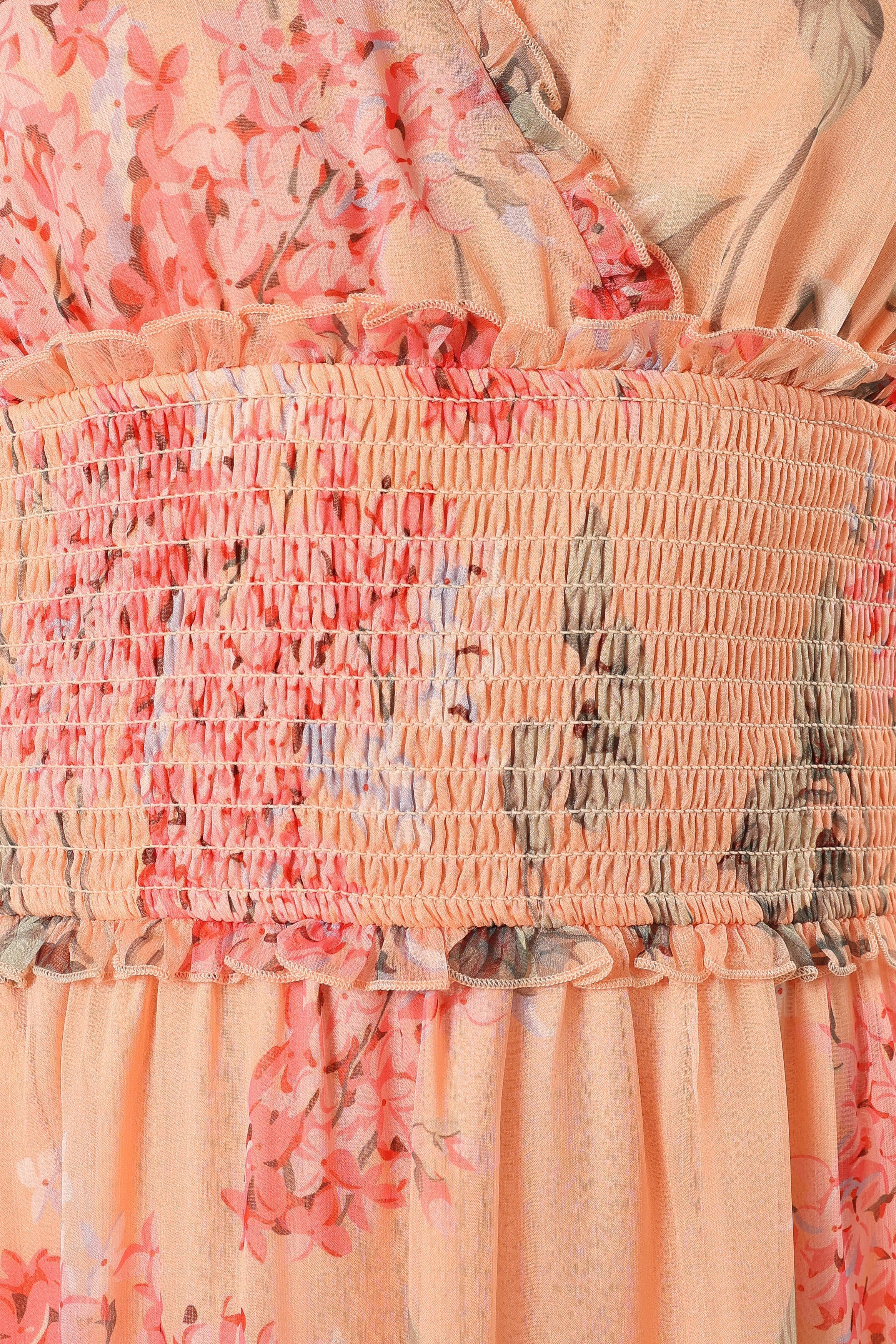 Fionna Maxi Dress Peach Floral