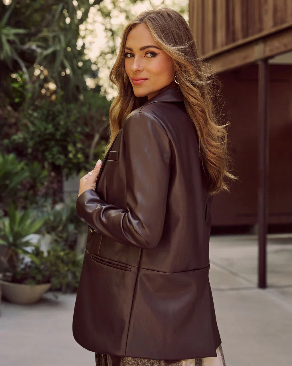 Dont Wait Up Leather Blazer