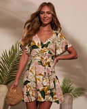 Ireland Floral Ruffle Wrap Dress