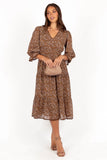 Simone Midi Dress Camel