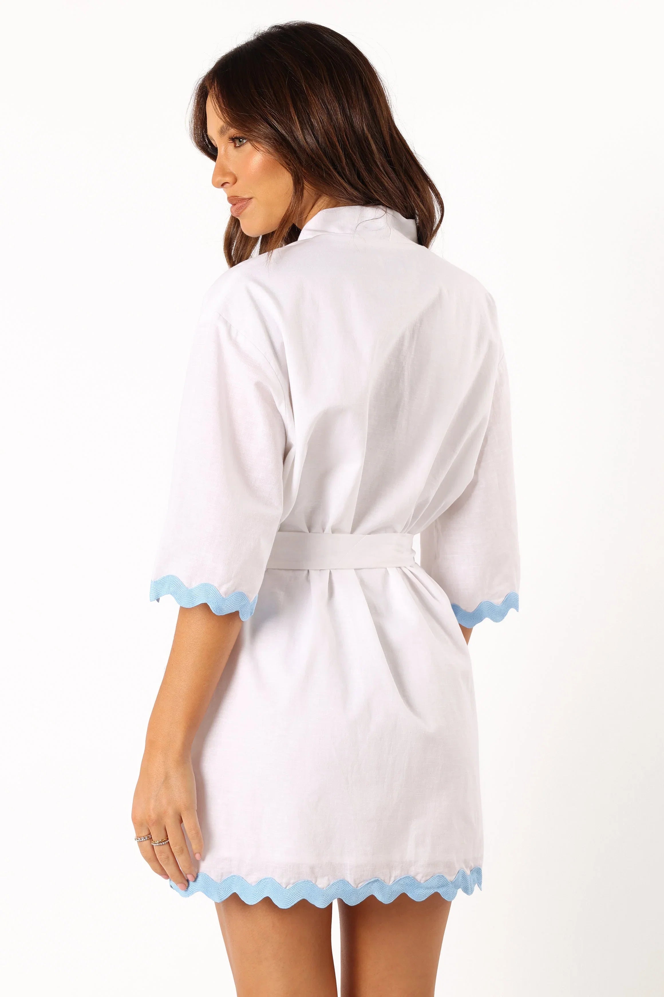 Harry Mini Dress White Blue