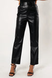 Maverick Vegan Leather Pants Black