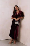 Ricki Velvet Maxi Dress Wine