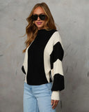 Sweet Warmth Colorblock Mockneck Sweater