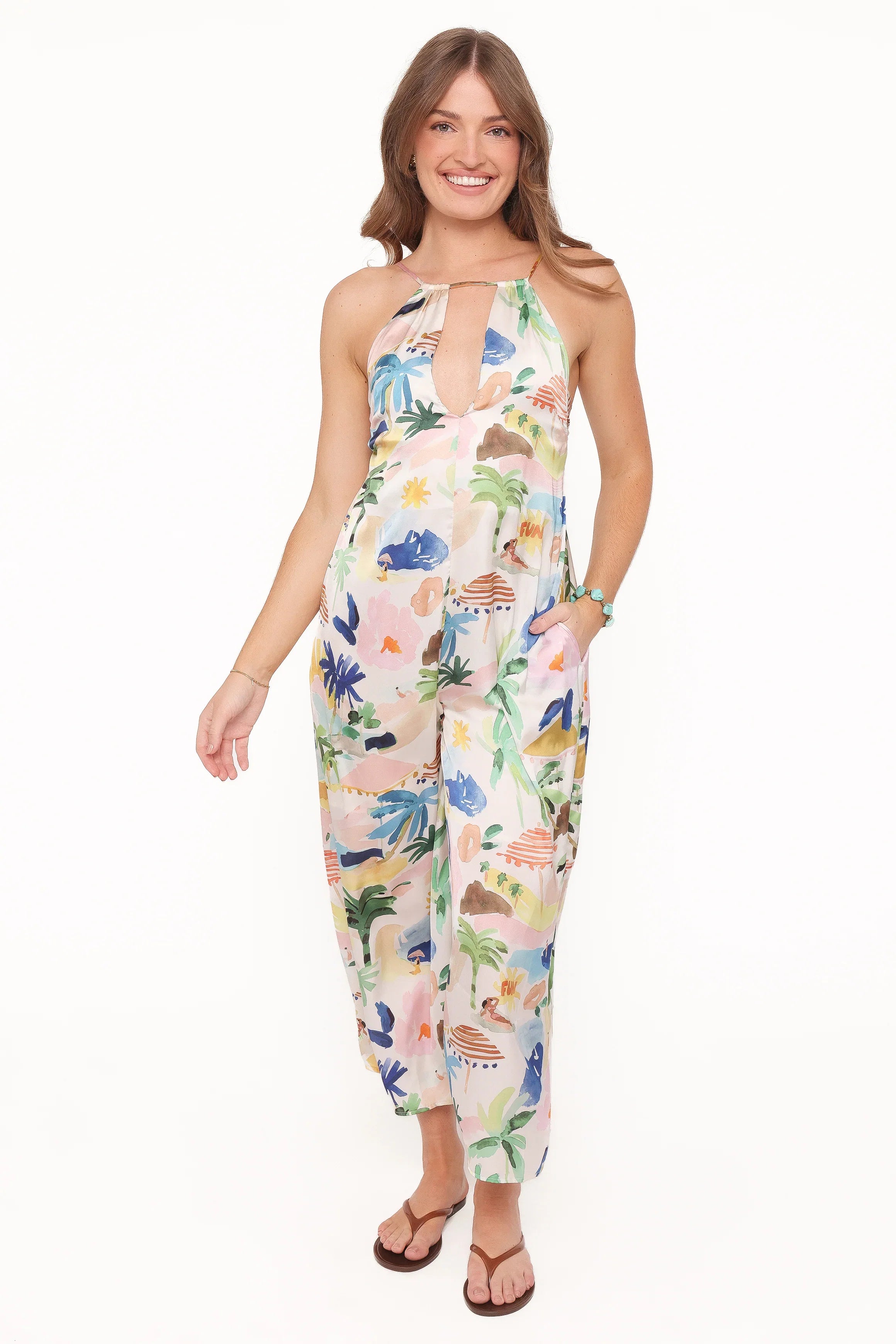 Jess Jumpsuit Cream Resort Isle