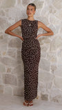 Leighton Top Chocolate White Polka Dot