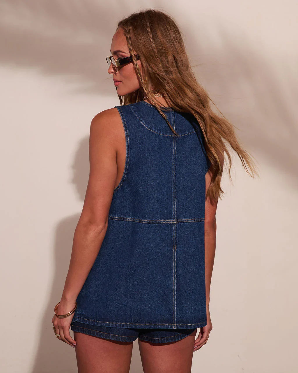 Maura Denim Vest Top