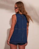 Maura Denim Vest Top