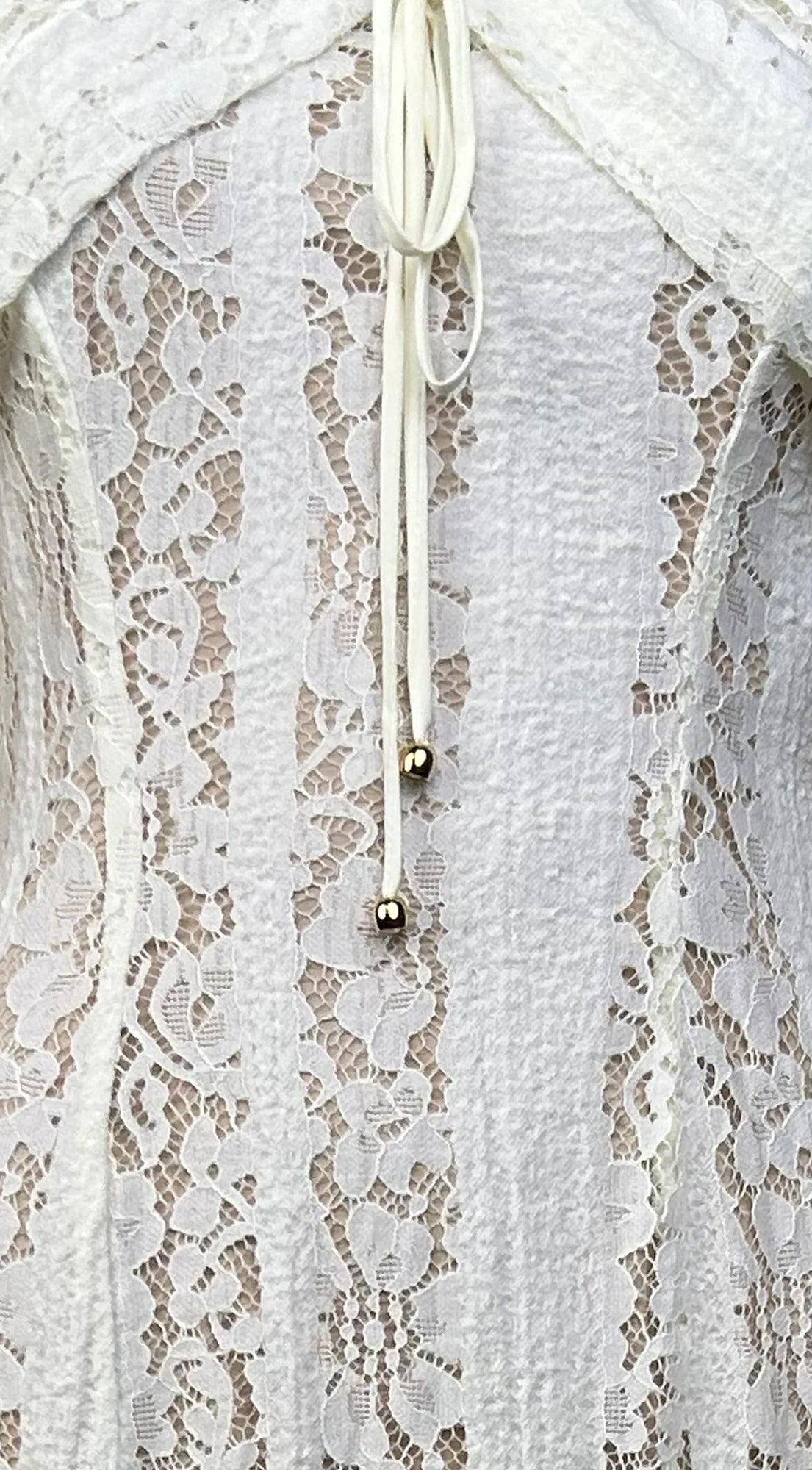 Lunessa Lace Off Shoulder Maxi Dress Cream White