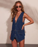 Maura Denim Vest Top